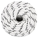 Vidaxl boottouw gevlochten 14 mmx25 m polyester wit
