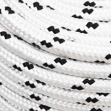 Vidaxl boottouw gevlochten 14 mmx25 m polyester wit