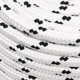Vidaxl boottouw gevlochten 14 mmx100 m polyester wit