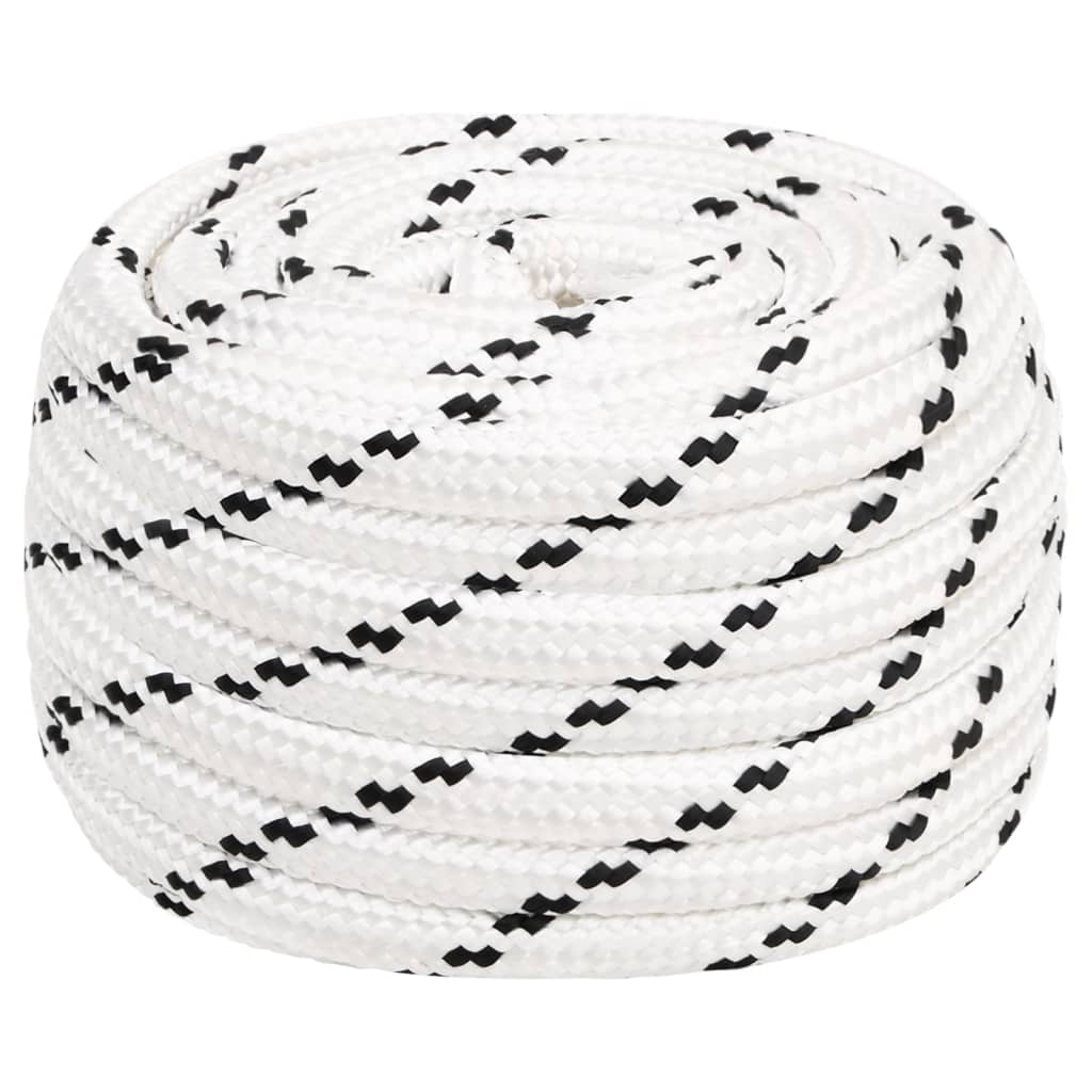 Vidaxl Boat Rope flettet 16 mmx50 m polyester hvid