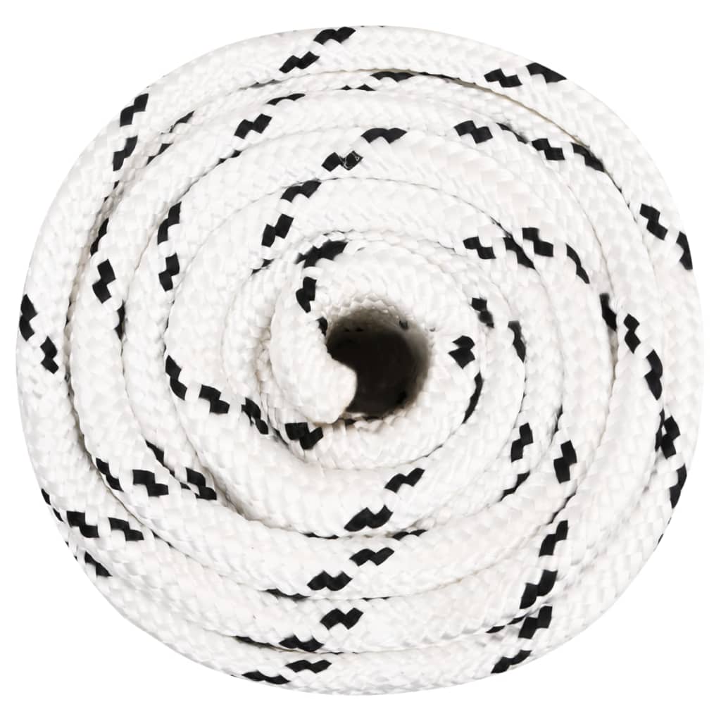 Vidaxl Boat Rope flettet 16 mmx50 m polyester hvid