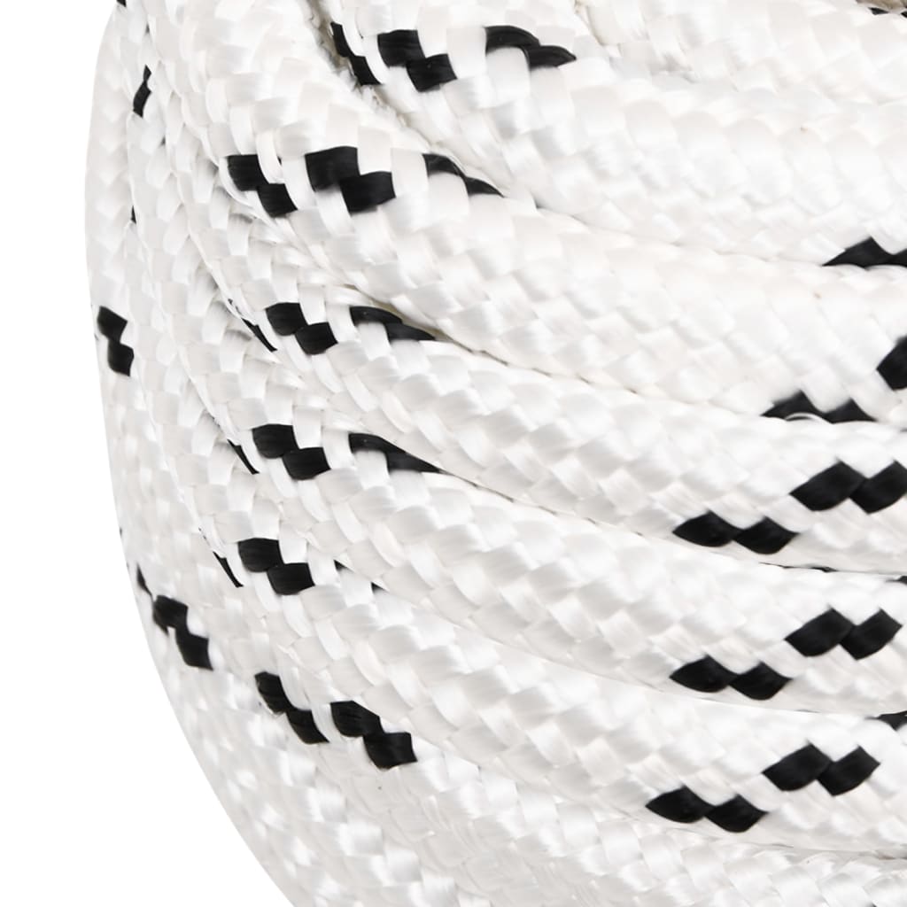 Vidaxl Boat Rope intrecciata da 16 mmx50 m in poliestere bianco