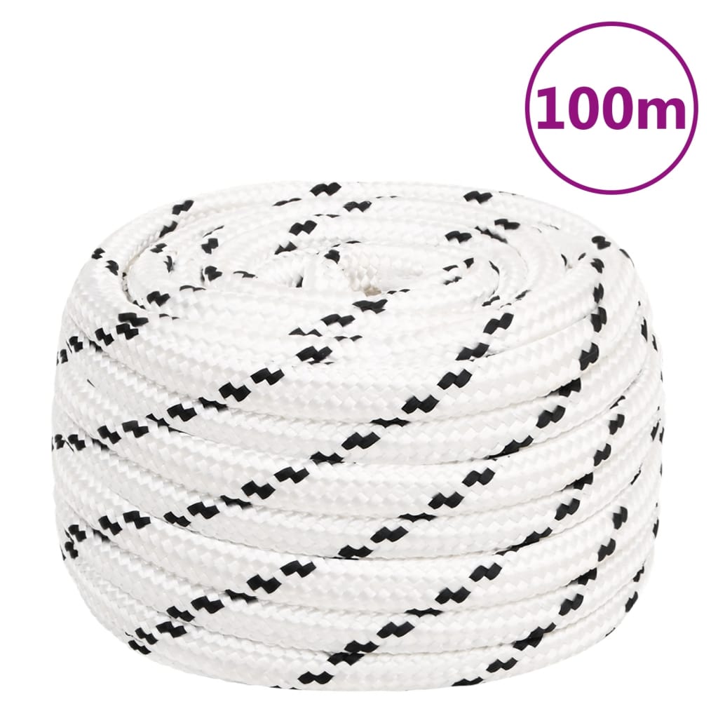 Vidaxl Werkouw 16 mm 100 m poliestere bianco