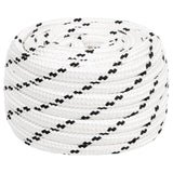 Vidaxl Boat Rope intrecciata da 18 mmx25 m in poliestere bianco