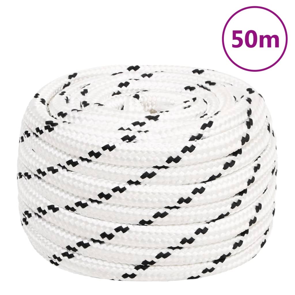 Vidaxl Werkouw 18 mm 50 m poliestere bianco