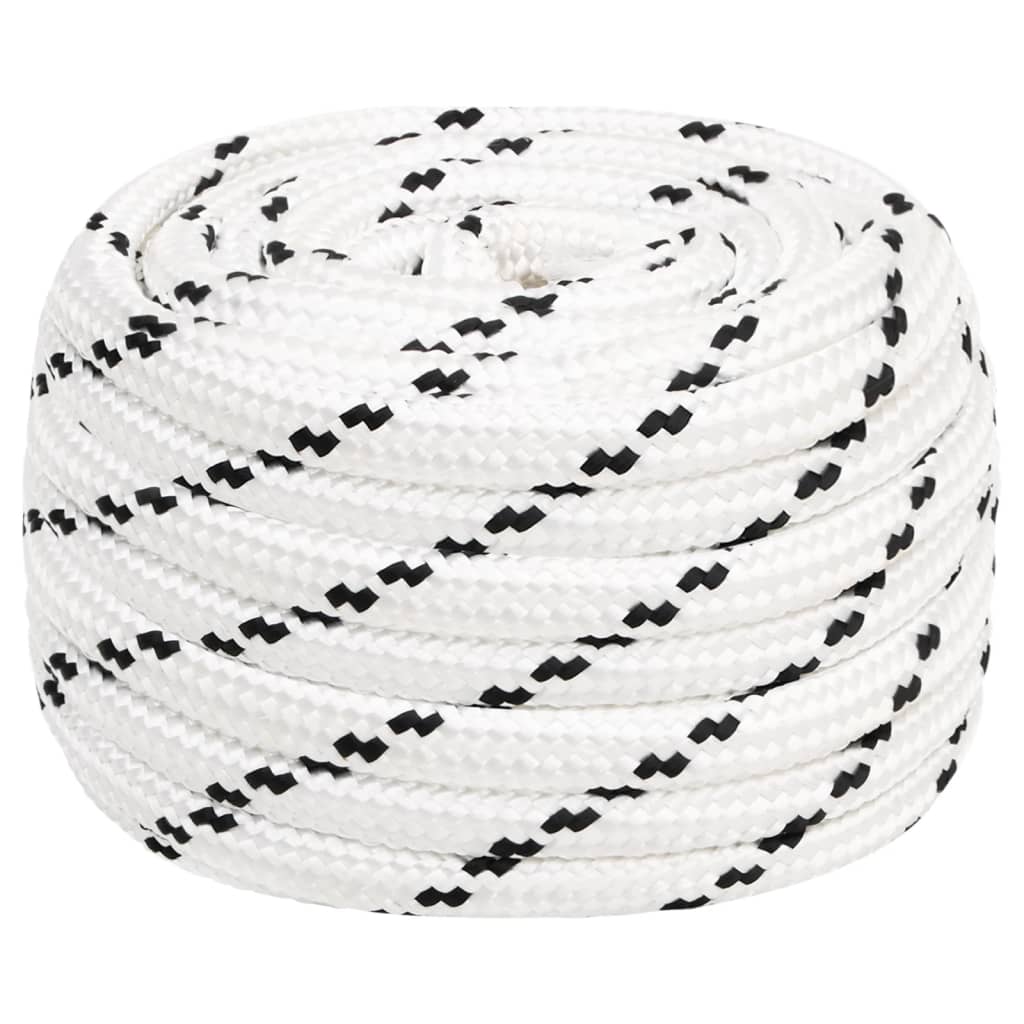 Vidaxl Werkouw 18 mm 100 m polyester hvid