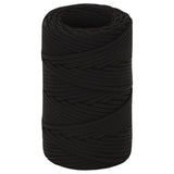 Vidaxl werktouw 2 mm 25 m polyester zwart