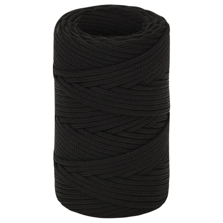 Vidaxl werktouw 2 mm 50 m polyester zwart