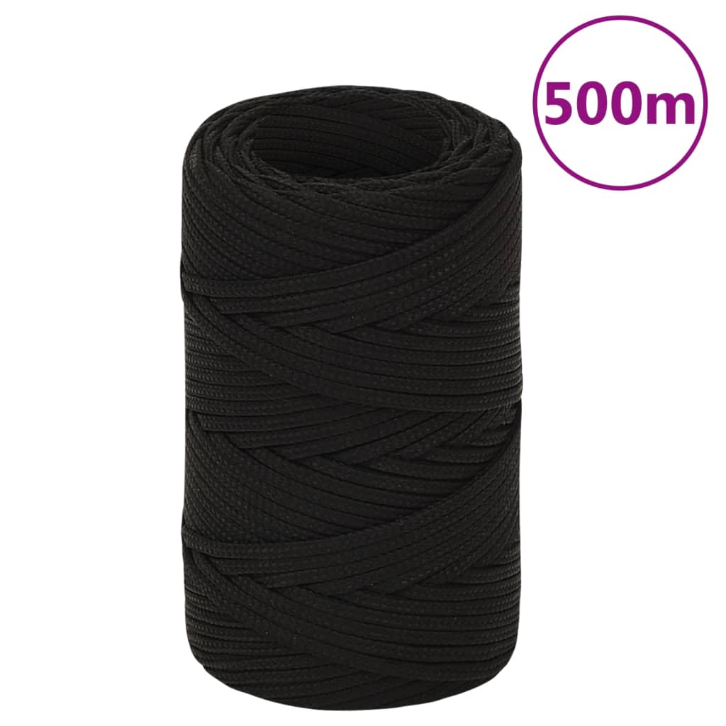 Vidaxl Werkouw 2 mm 500 m Polyester Black