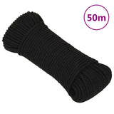 Vidaxl werkouw 3 mm 50 m polyester noir