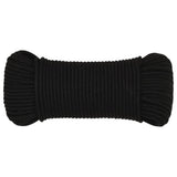 Vidaxl werktouw 5 mm 25 m polyester zwart