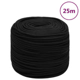 Vidaxl Werkouw 6 mm 25 m Polyester Black