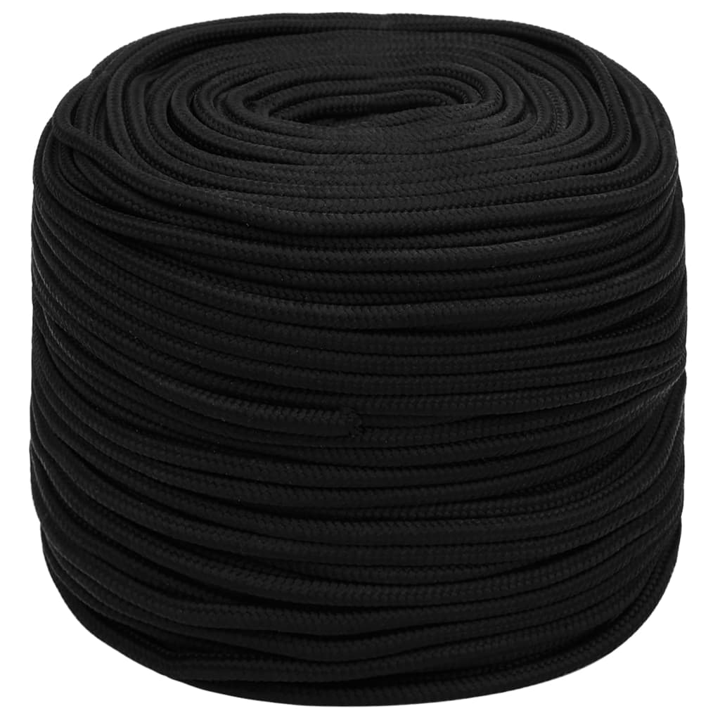 Vidaxl Werkouw 6 mm 25 m Polyester Black