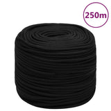 Vidaxl werktouw 8 mm 250 m polyester zwart