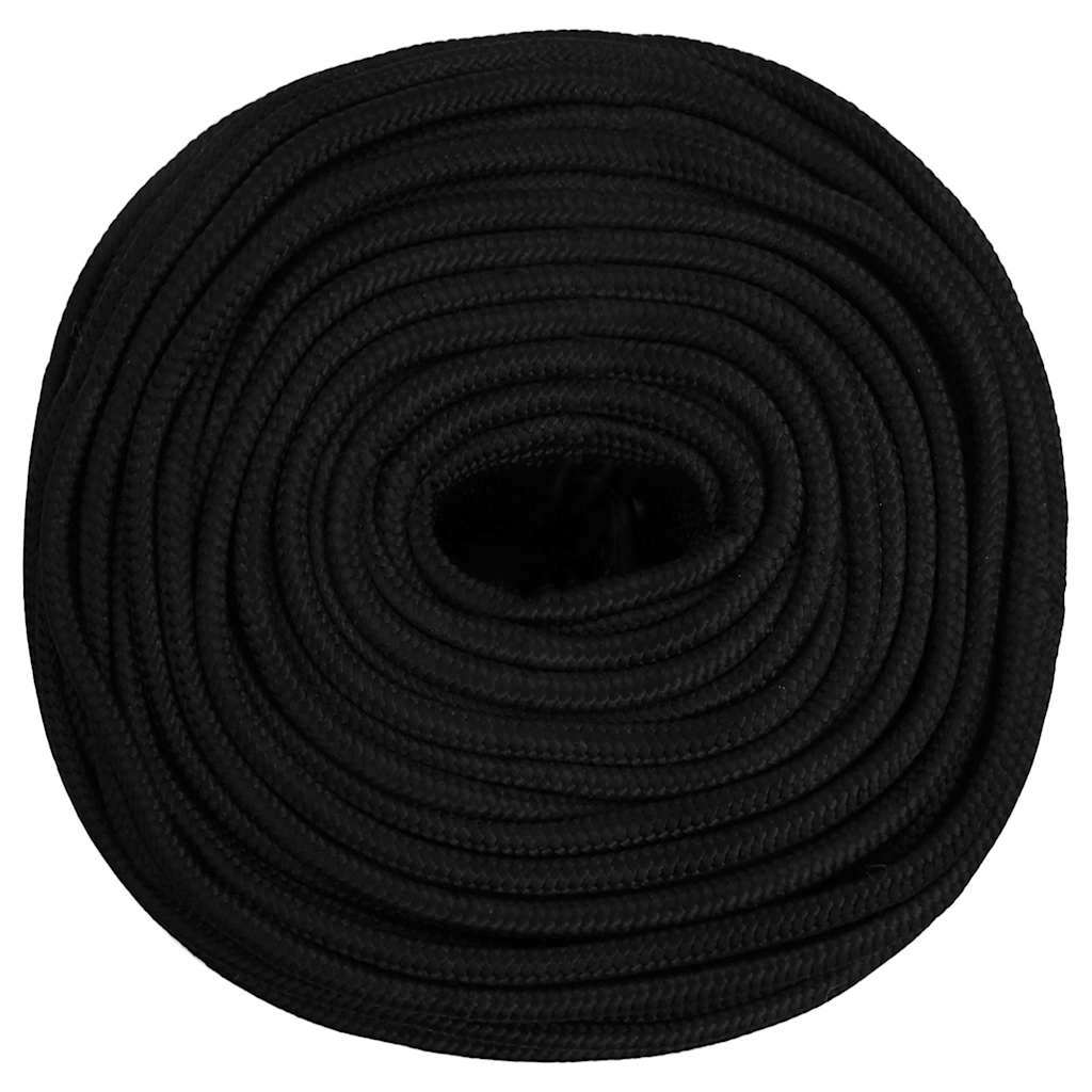 Vidaxl werktouw 10 mm 50 m polyester zwart