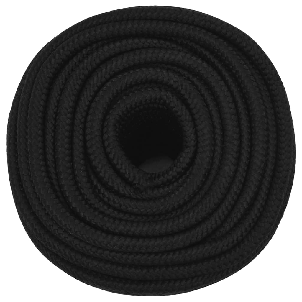 Vidaxl werkouw 12 mm 25 m polyester noir