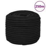 Vidaxl werktouw 12 mm 250 m polyester zwart
