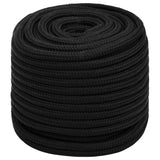 Vidaxl Werkouw 16 mm 25 m poliestere nero