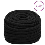 Vidaxl werkouw 20 mm 25 m polyester noir