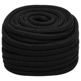 Vidaxl werkouw 20 mm 25 m polyester noir