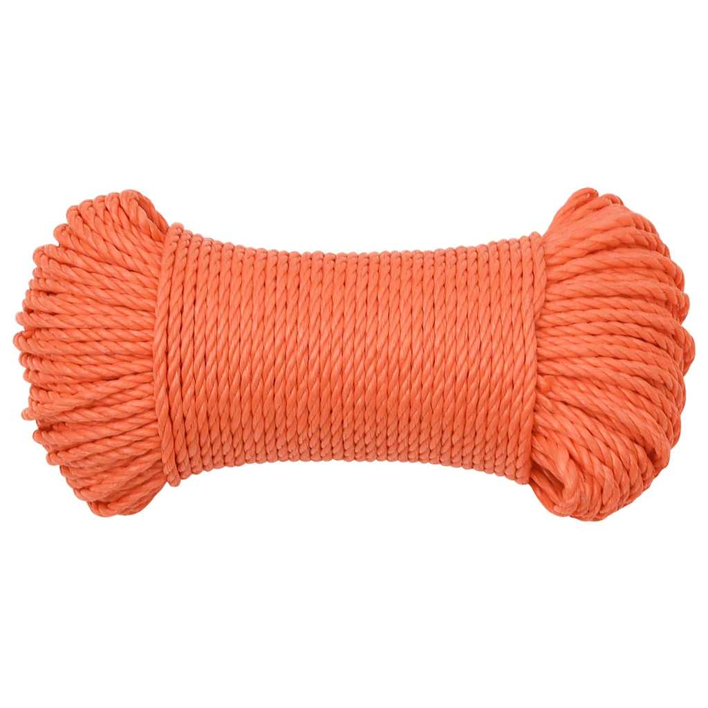 Vidaxl werktouw 3 mm 100 m polypropeen oranje