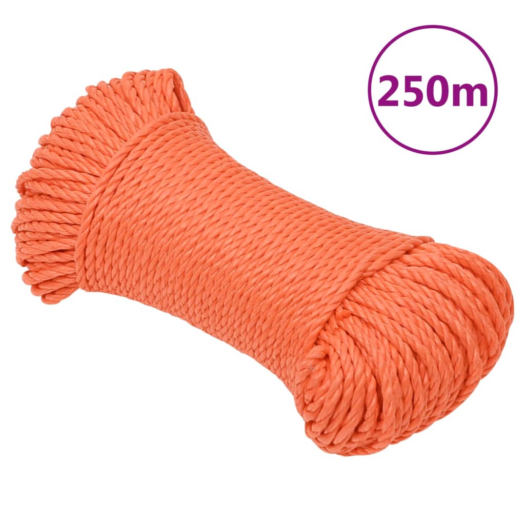 Vidaxl werkouw 3 mm 250 m polypropène oranje