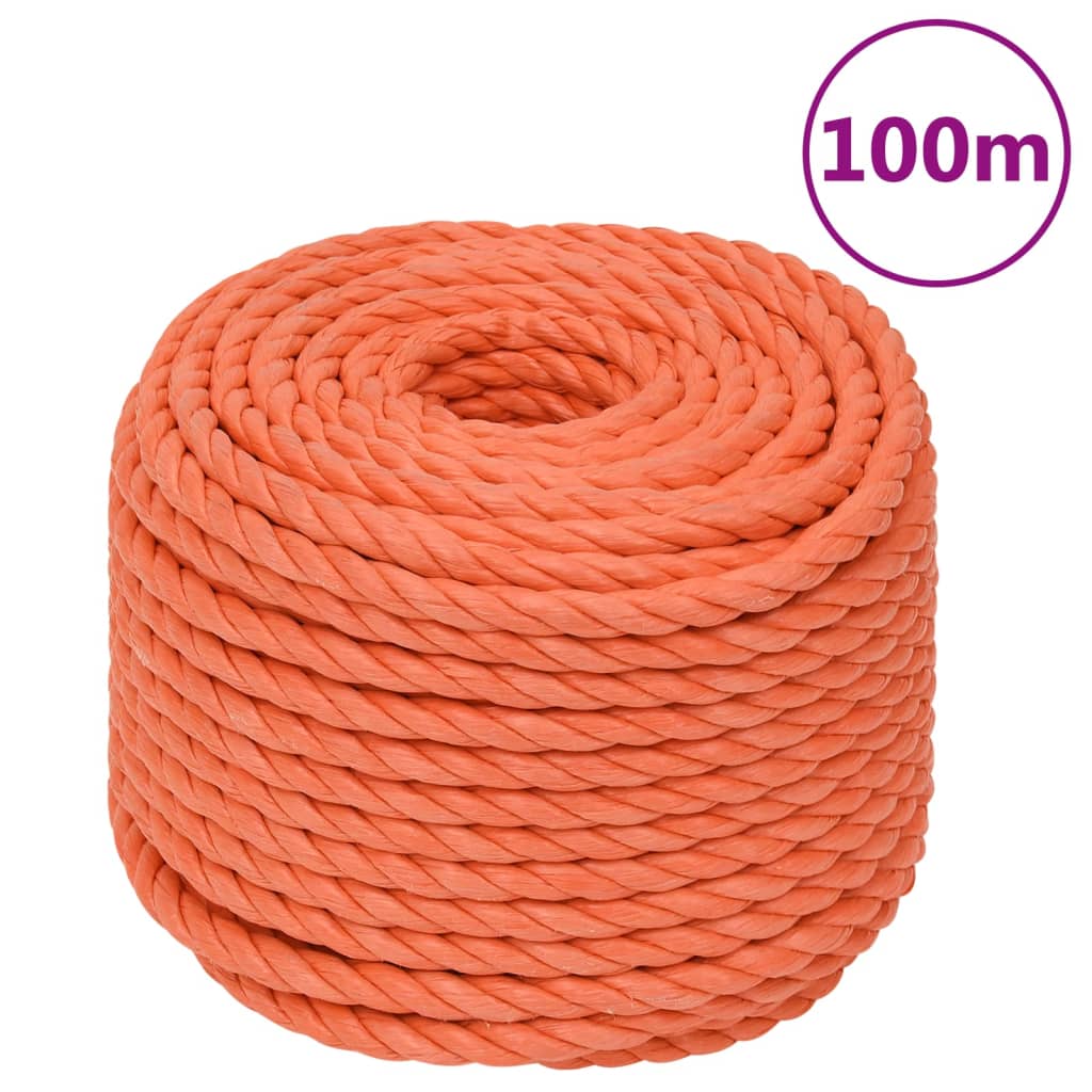 Vidaxl werkouw 20 mm 100 m polypropene oranje