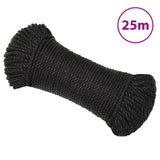 VidaXL Werkouw 6 mm 25 m Polypropene Black