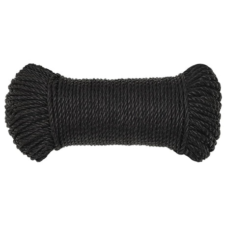 Vidaxl werktouw 6 mm 50 m polypropeen zwart