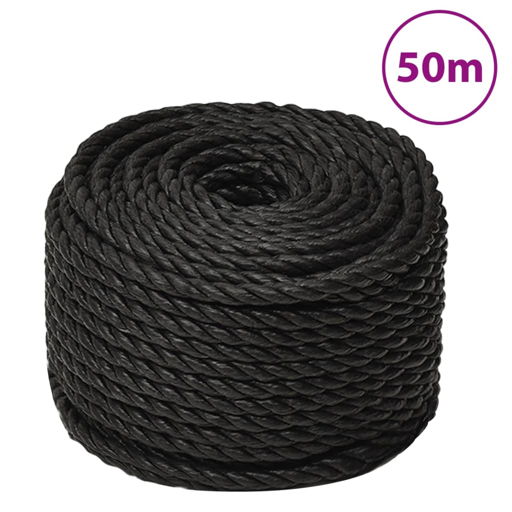 Vidaxl Werkouw 12 mm 50 m Polypropene black