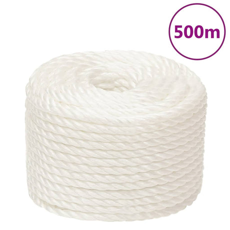 Vidaxl werktouw 10 mm 500 m polypropeen wit