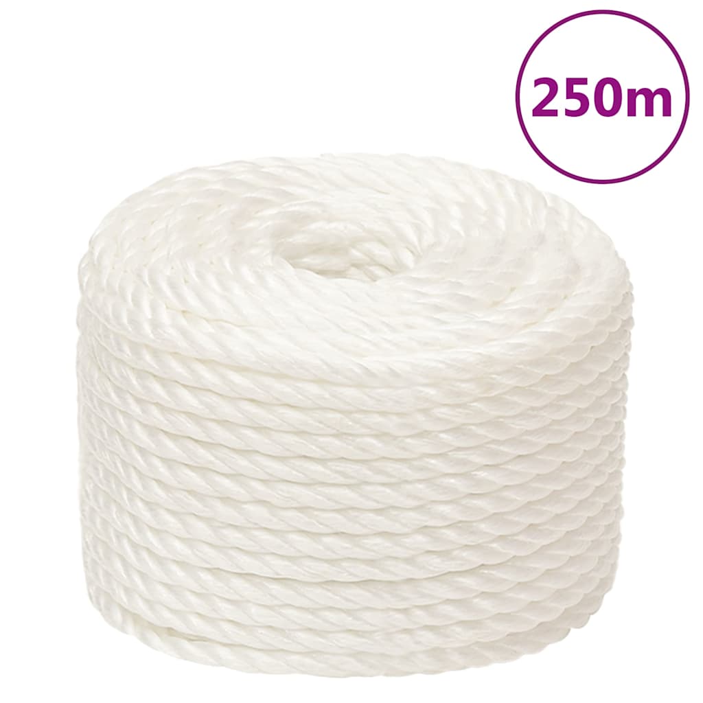 Vidaxl werktouw 12 mm 250 m polypropeen wit