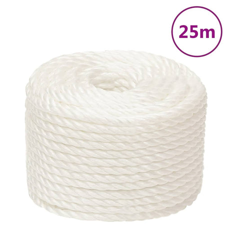 Vidaxl werktouw 16 mm 25 m polypropeen wit