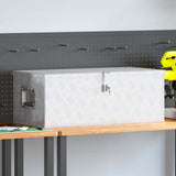 Vidaxl opbergbox 80x39x30 cm aluminium zilverkleurig
