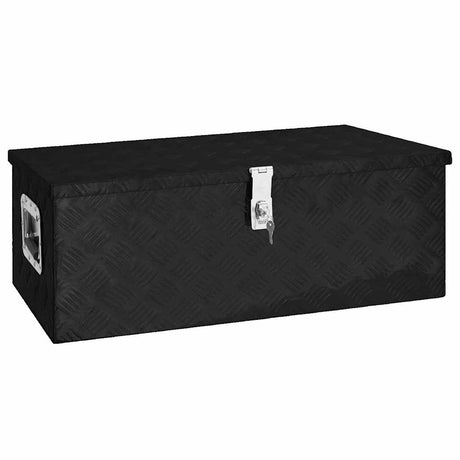 Vidaxl opbergbox 80x39x30 cm aluminium zwart