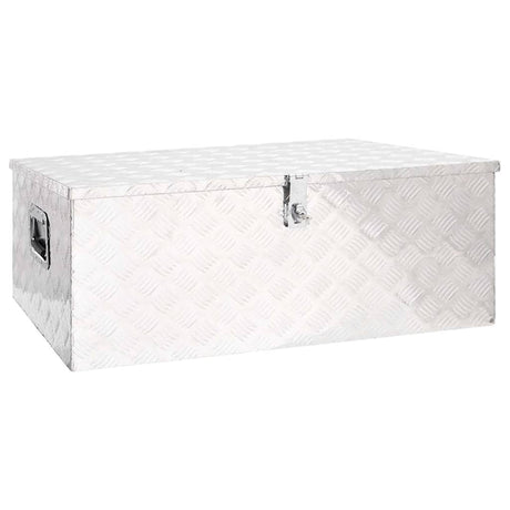 Vidaxl opbergbox 100x55x37 cm aluminium zilverkleurig