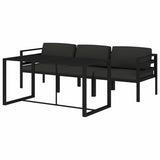 Vidaxl 4-delige loungeset met kussens aluminium antracietkleurig