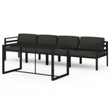 Vidaxl 5-delige loungeset met kussens aluminium antracietkleurig