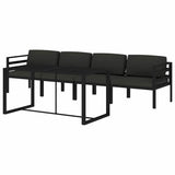 Vidaxl 5-delige loungeset met kussens aluminium antracietkleurig