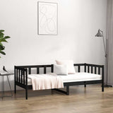 Vidaxl slaapbank 90x190 cm massief grenenhout zwart