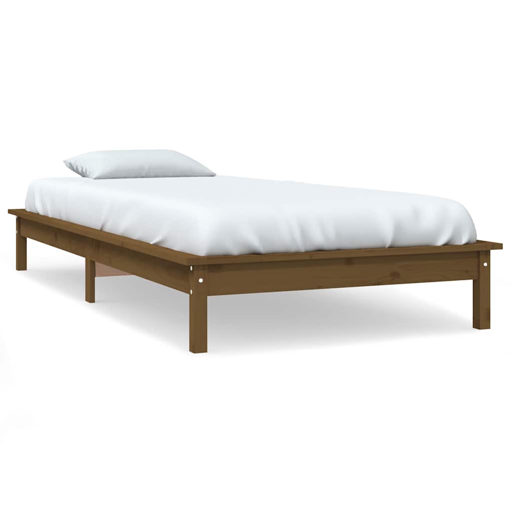 Vidaxl bedframe massief grenenhout honingbruin 90x200 cm