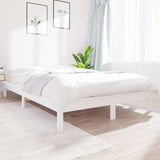 Vidaxl bedframe massief grenenhout wit 120x200 cm