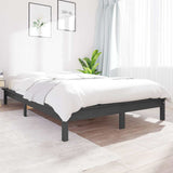 Vidaxl bedframe massief grenenhout grijs 120x200 cm