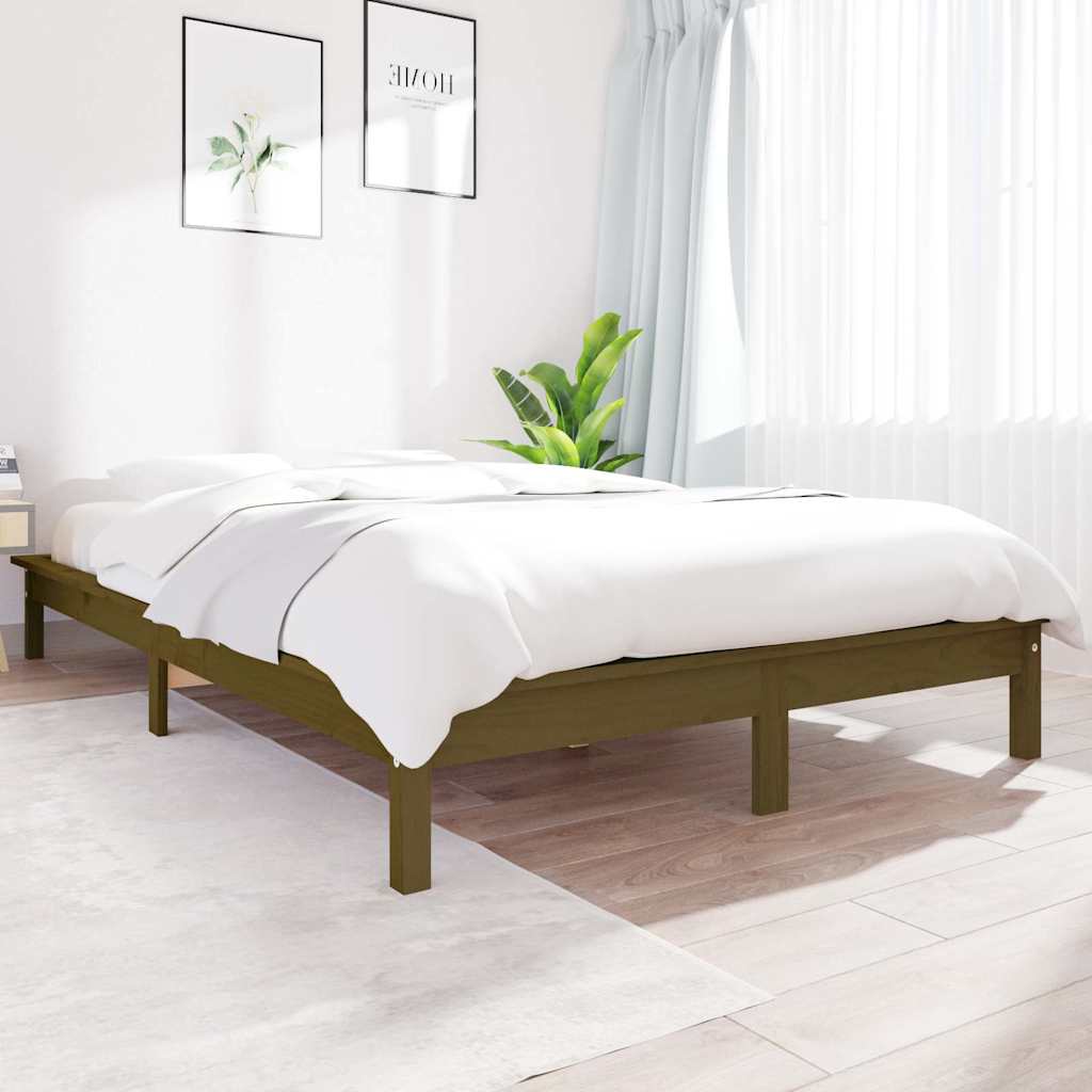 Vidaxl bedframe massief grenenhout honingbruin 140x200 cm