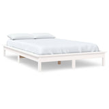 Vidaxl bedframe massief grenenhout wit 150x200 cm