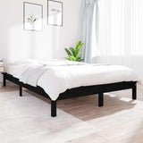 Vidaxl bedframe massief grenenhout zwart 180x200 cm