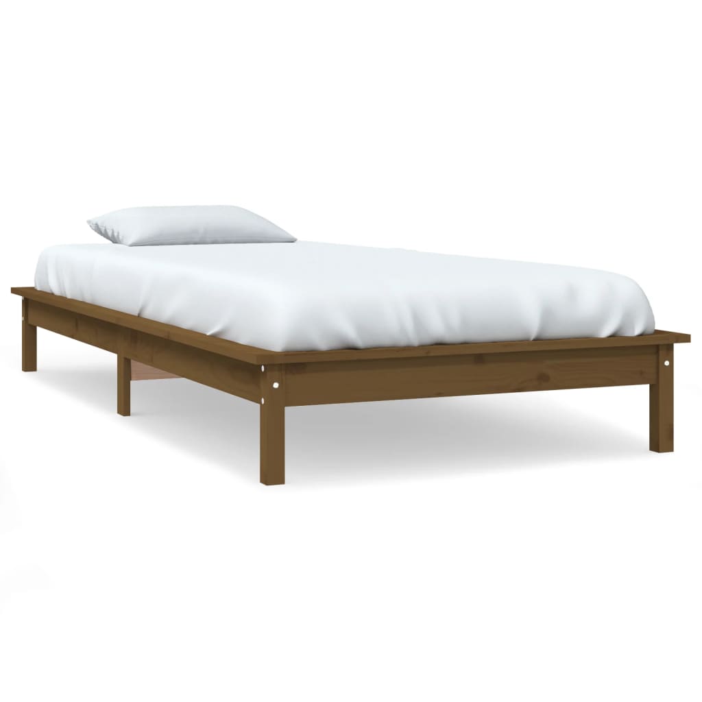 Vidaxl bedframe massief grenenhout honingbruin 90x190 cm