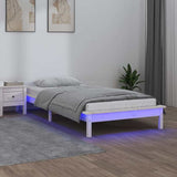 Vidaxl bedframe led massief hout wit 75x190 cm 2ft6