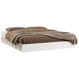 Vidaxl bedframe massief hout wit 200x200 cm