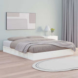 Vidaxl bedframe massief hout wit 200x200 cm